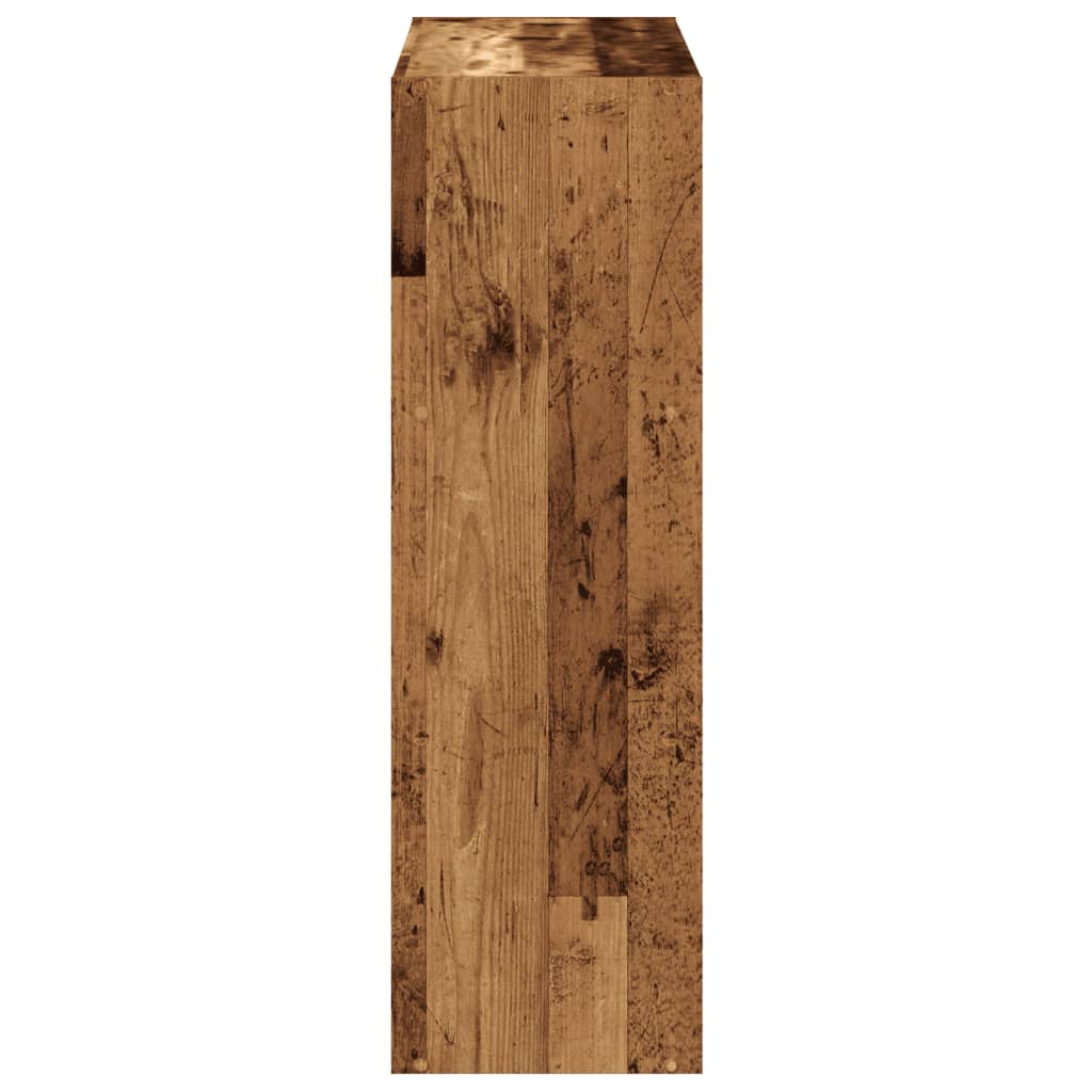 bogreol 102x32x102 cm konstrueret træ antikt træ
