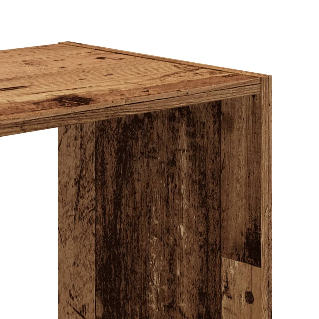bogreol 102x32x102 cm konstrueret træ antikt træ