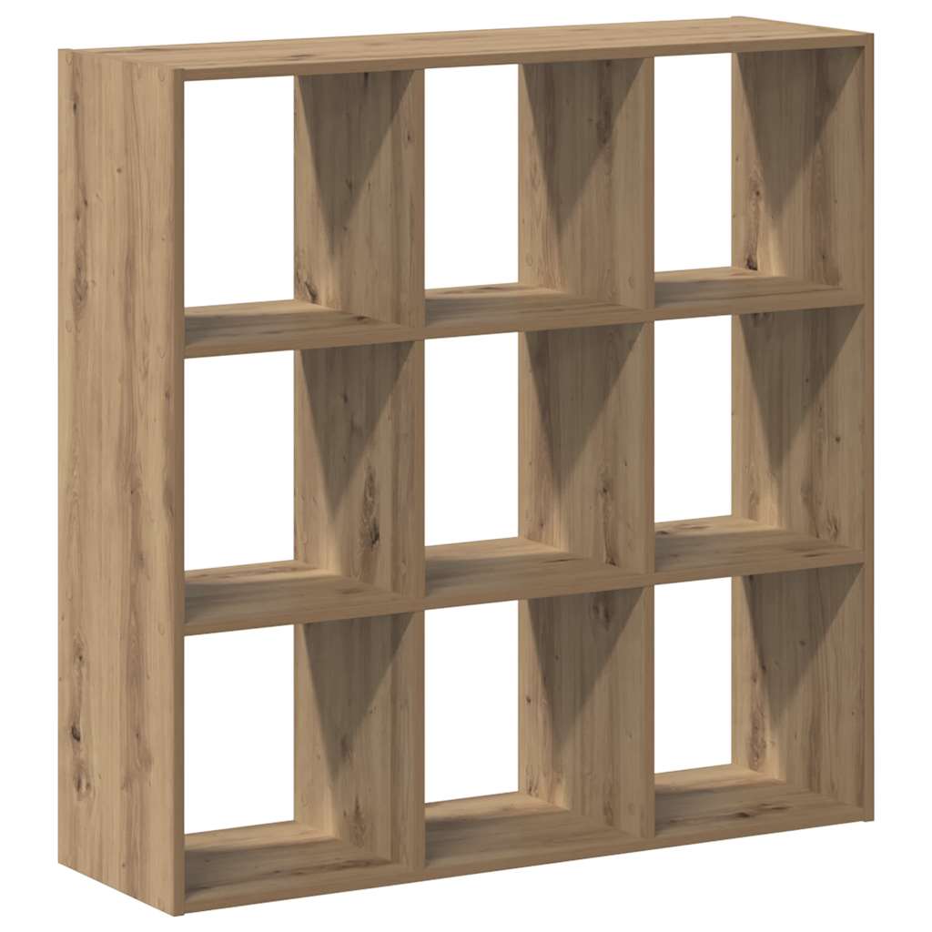 bogreol 102x32x102 cm konstrueret træ egetræsfarve