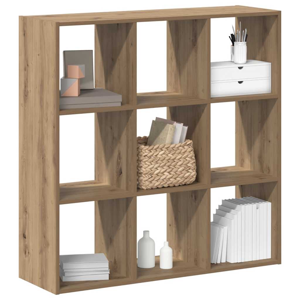 bogreol 102x32x102 cm konstrueret træ egetræsfarve
