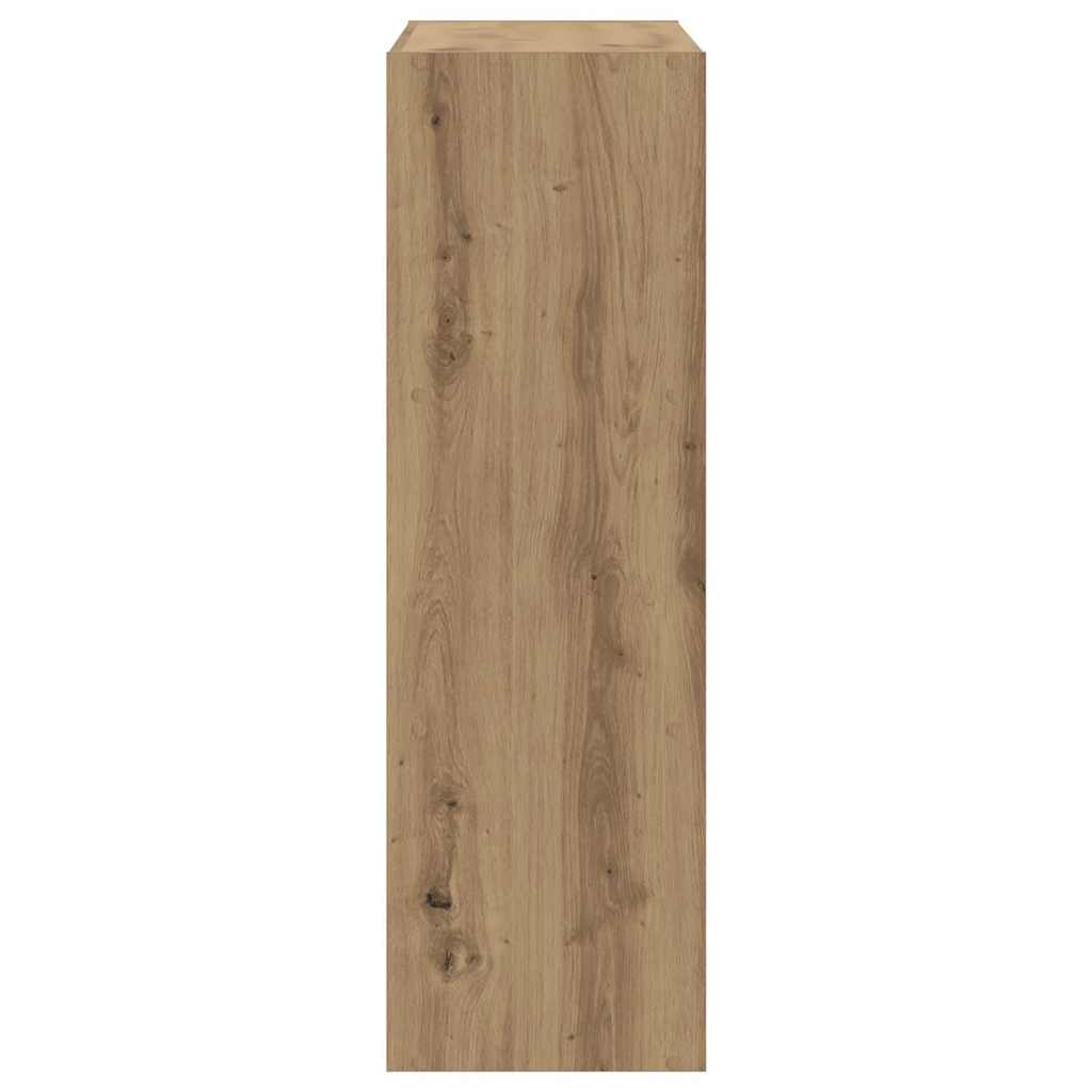 bogreol 102x32x102 cm konstrueret træ egetræsfarve