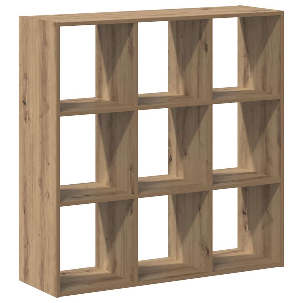 bogreol 102x32x102 cm konstrueret træ egetræsfarve