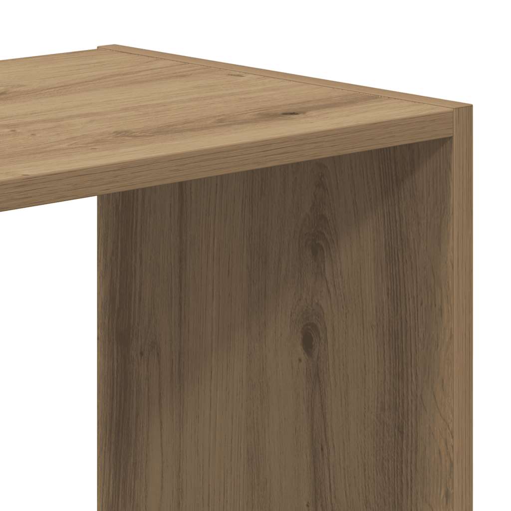 bogreol 102x32x102 cm konstrueret træ egetræsfarve