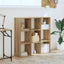 bogreol 102x32x102 cm konstrueret træ egetræsfarve