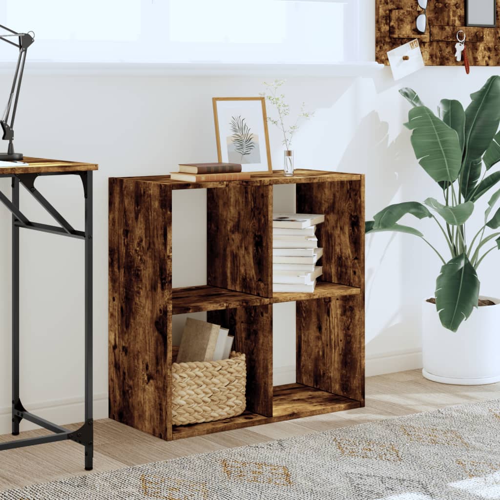 skab 68,5x32x68,5 cm konstrueret træ røget egetræ