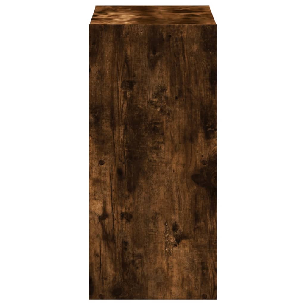 skab 68,5x32x68,5 cm konstrueret træ røget egetræ