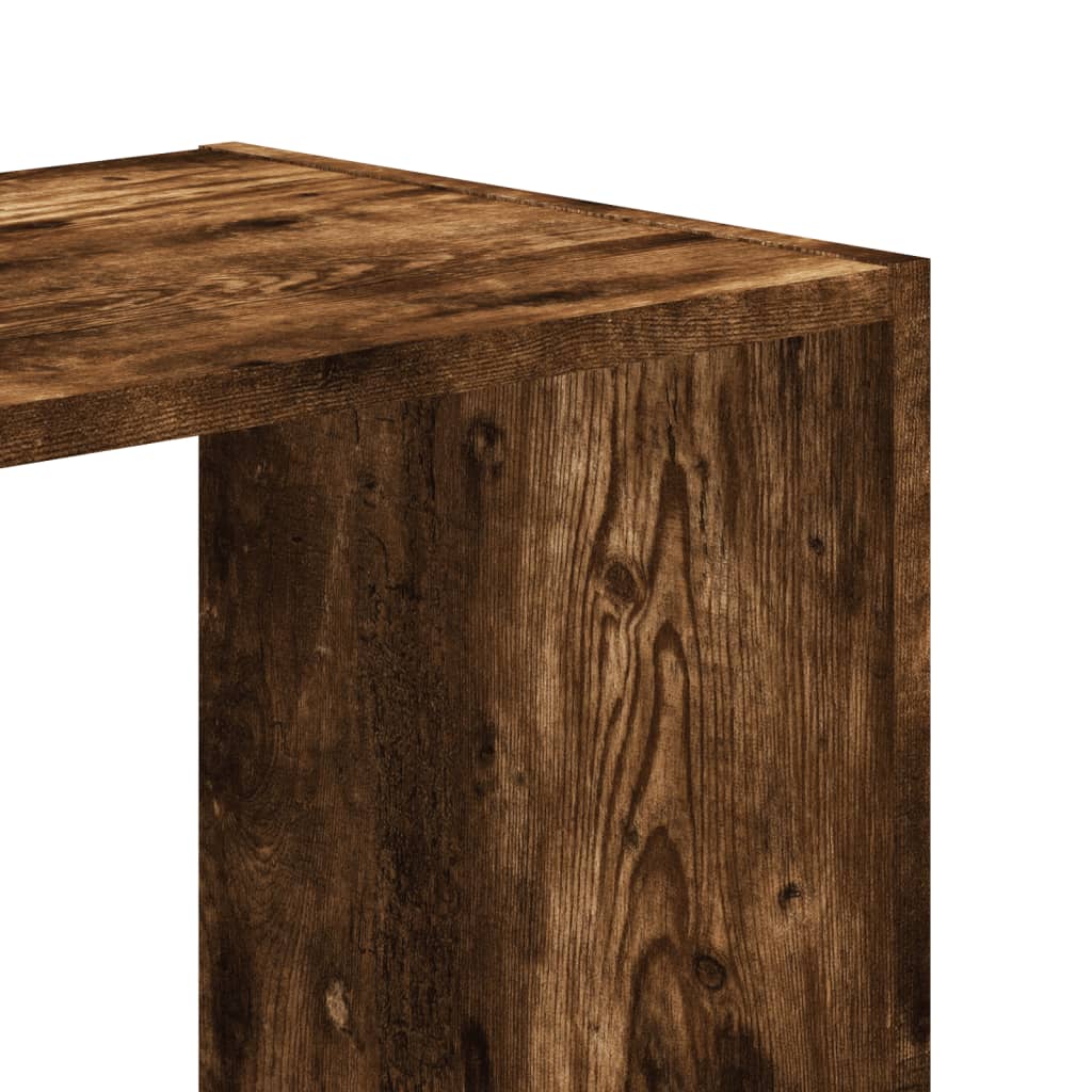skab 68,5x32x68,5 cm konstrueret træ røget egetræ