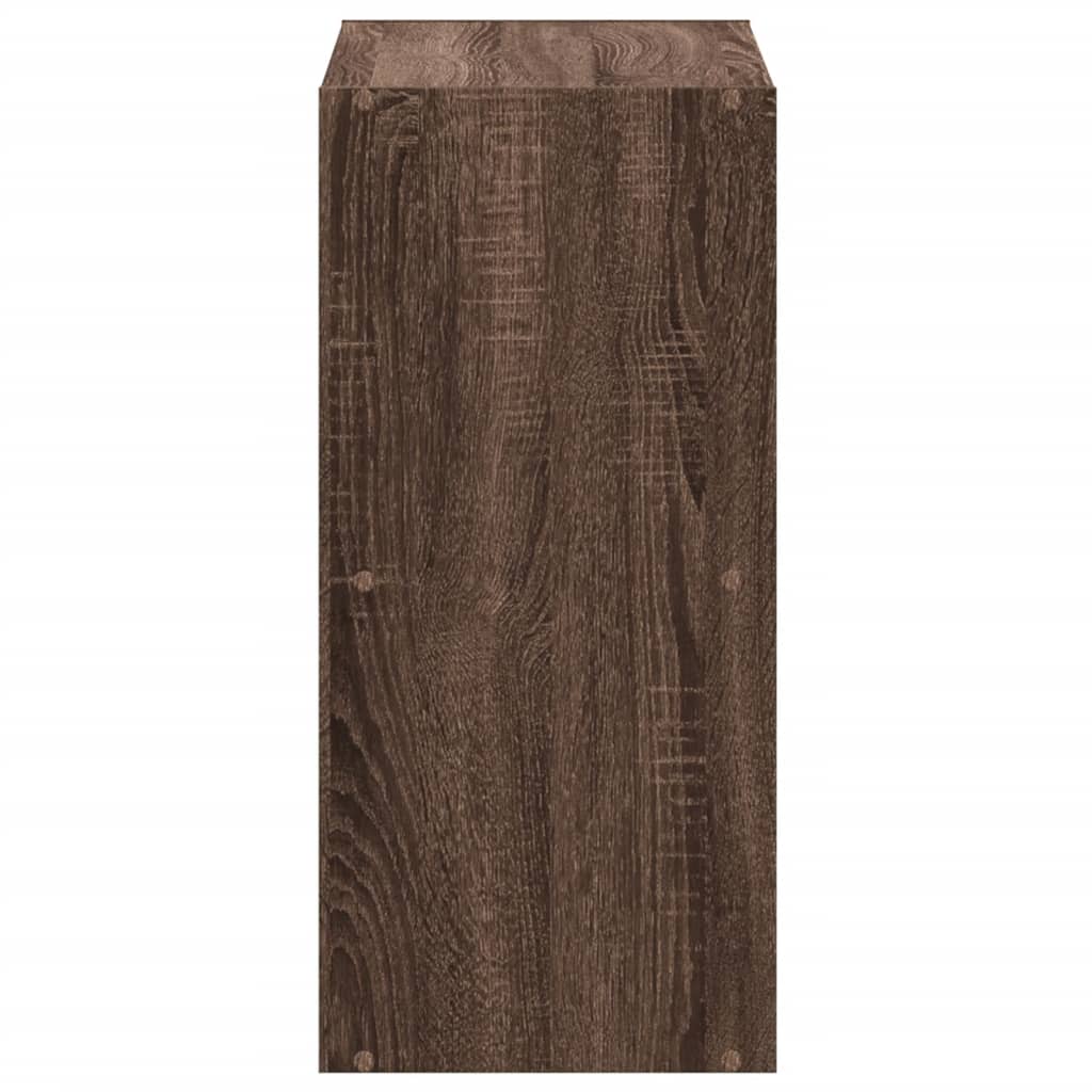 skab 68,5x32x68,5 cm konstrueret træ brun egetræsfarve