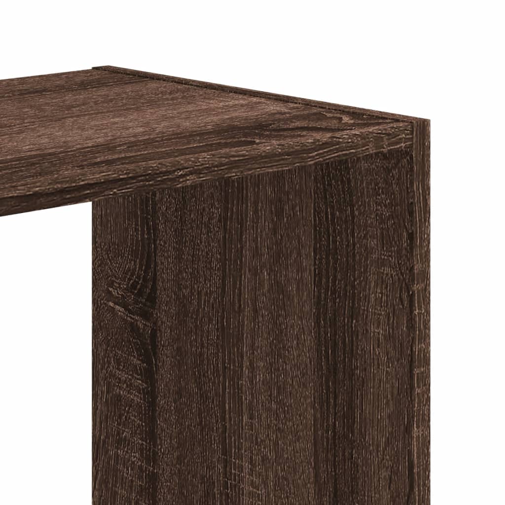 skab 68,5x32x68,5 cm konstrueret træ brun egetræsfarve