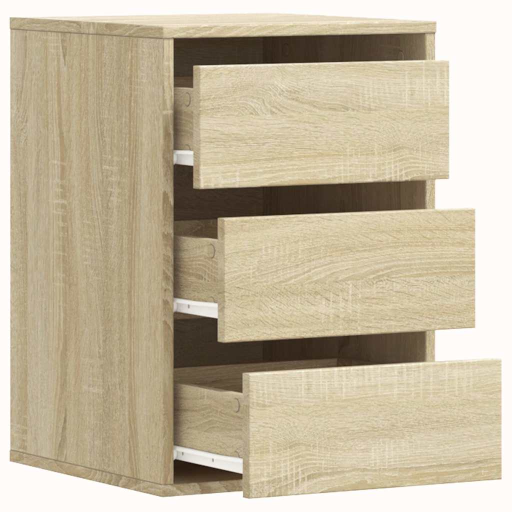 kommode til hjørne 40x41x58 cm konstrueret træ sonoma-eg