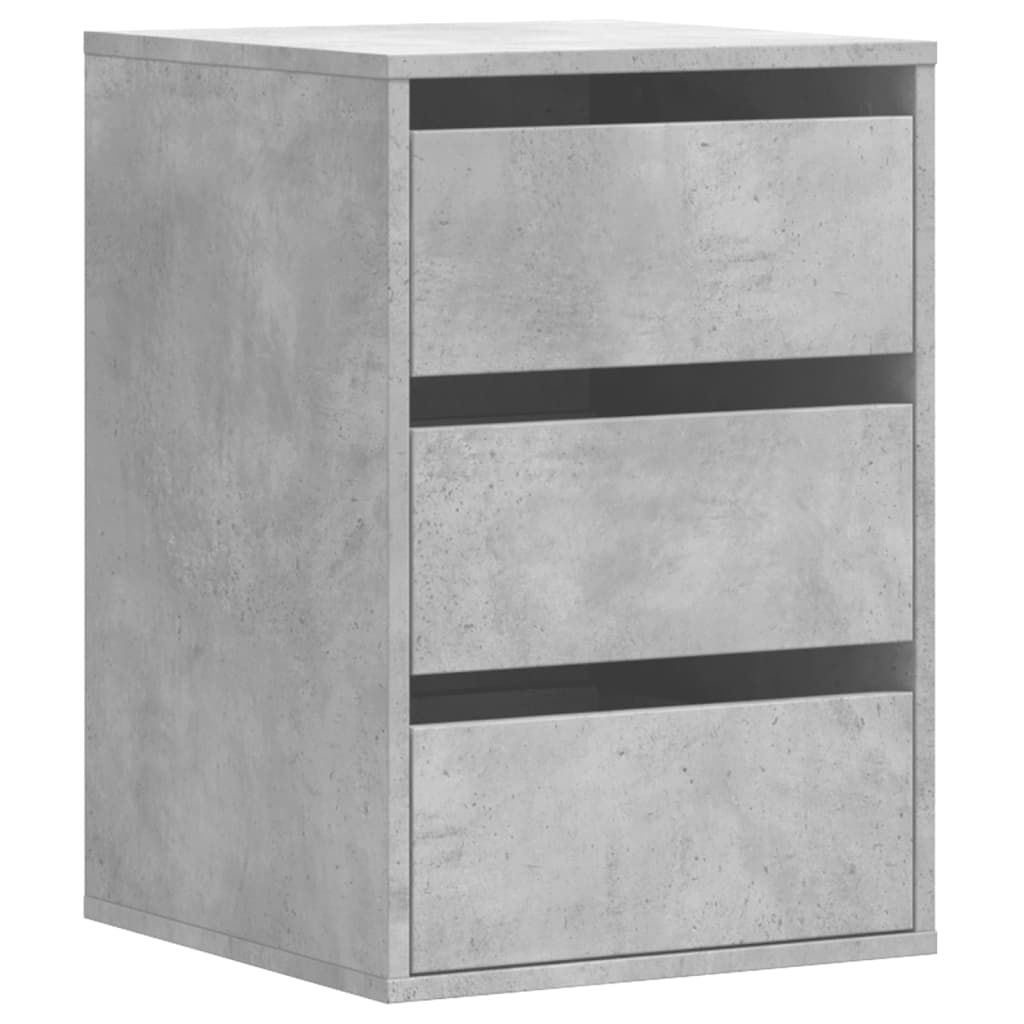 kommode til hjørne 40x41x58 cm konstrueret træ betongrå