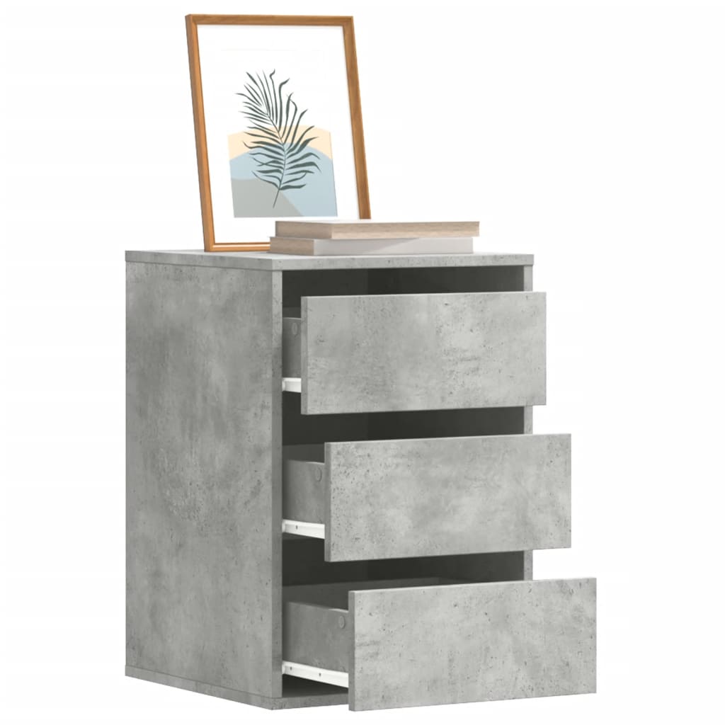 kommode til hjørne 40x41x58 cm konstrueret træ betongrå