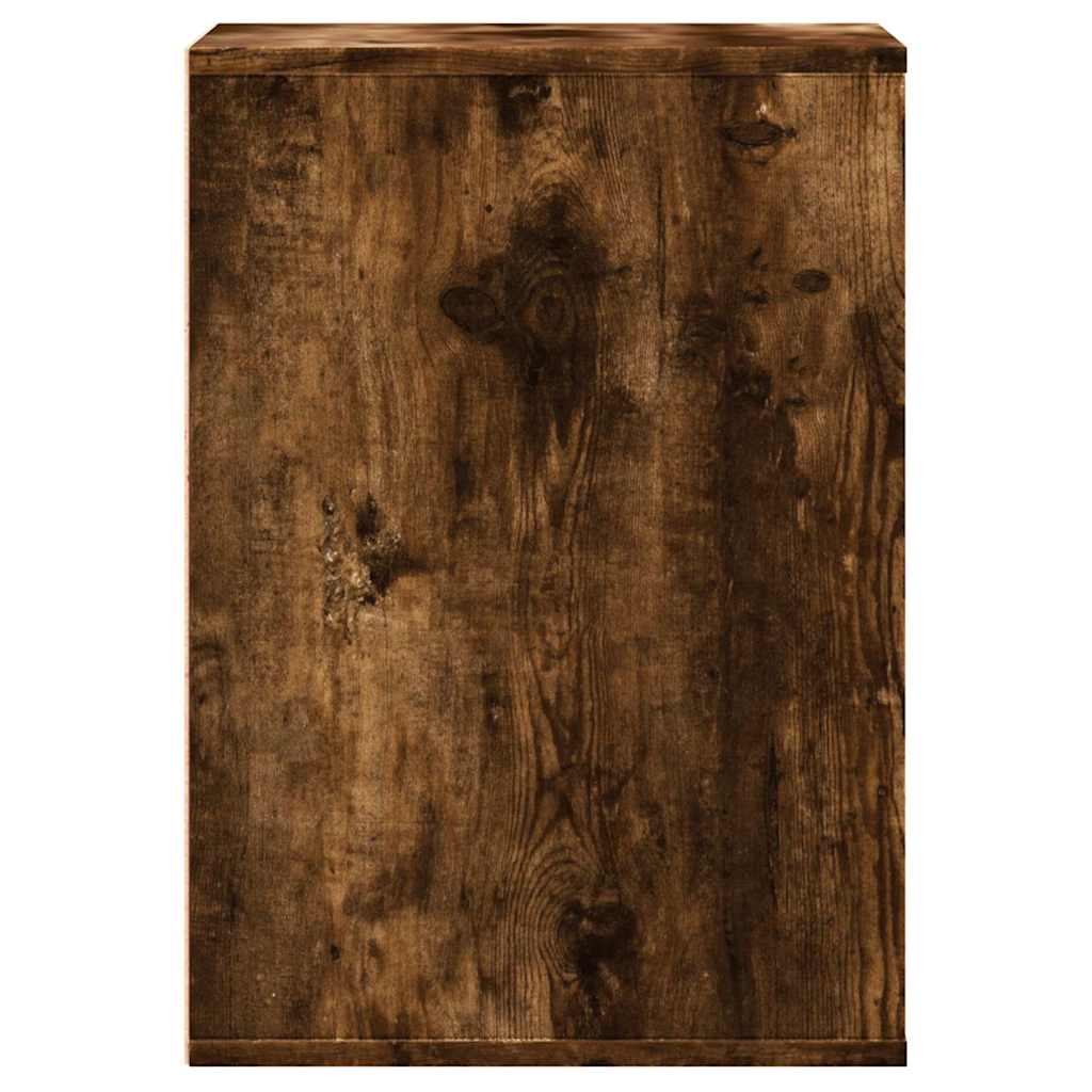 kommode til hjørne 40x41x58 cm konstrueret træ røget egetræ