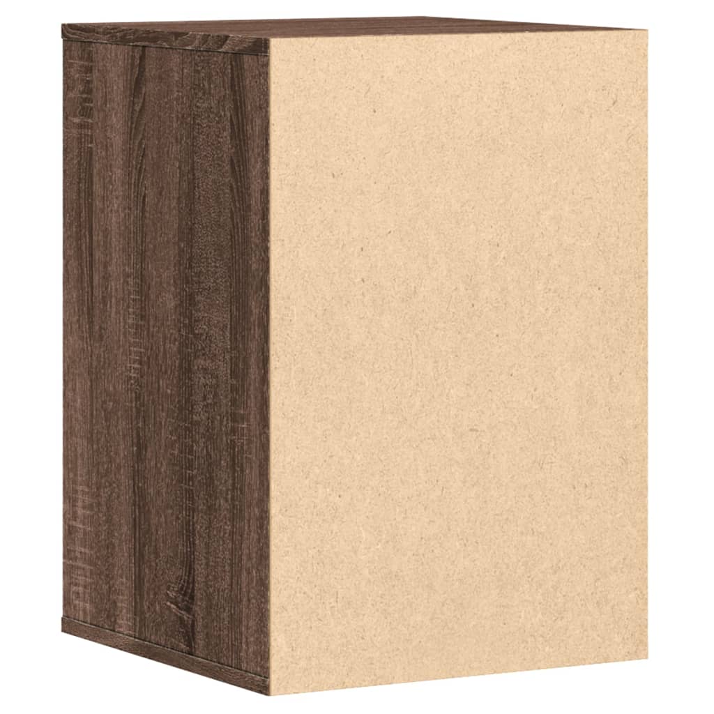 kommode til hjørne 40x41x58cm konstrueret træ brun egetræsfarve