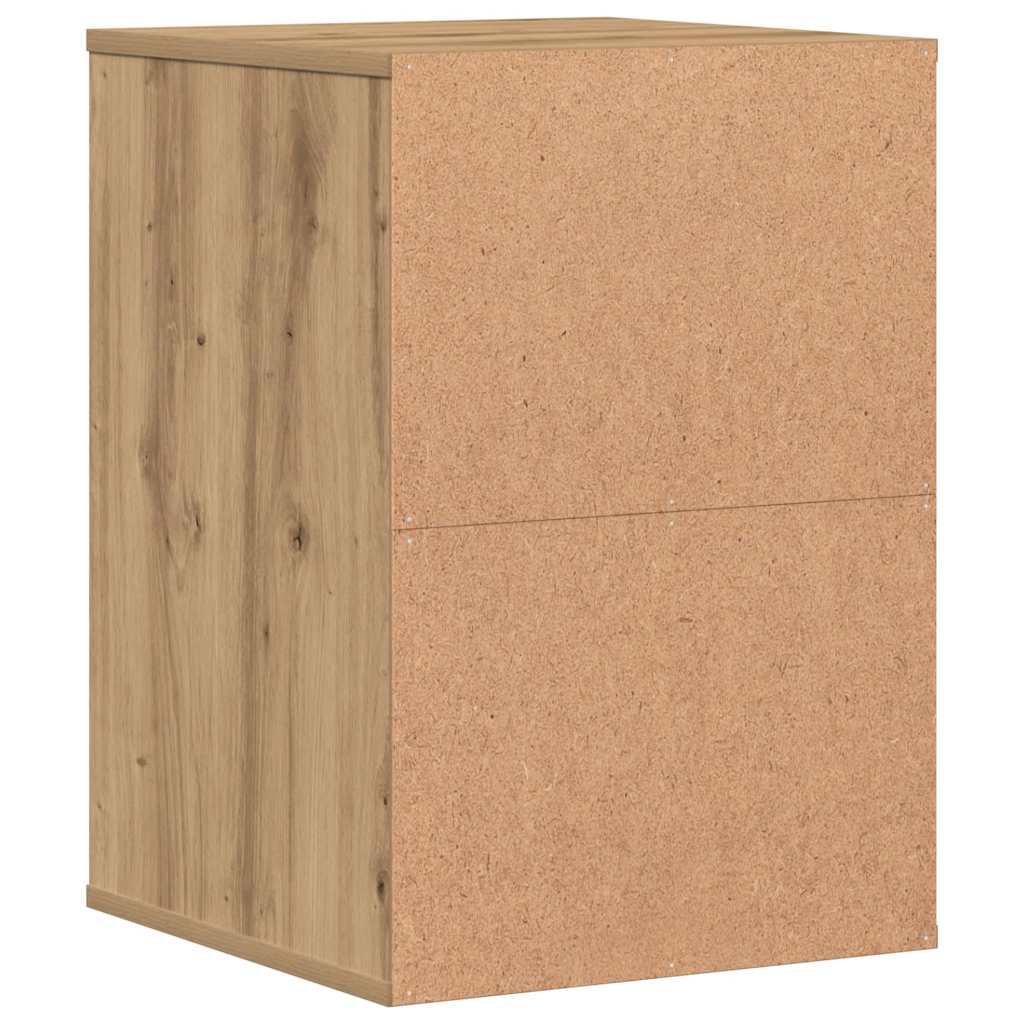kommode til hjørne 40x41x58 cm konstrueret træ egetræsfarve