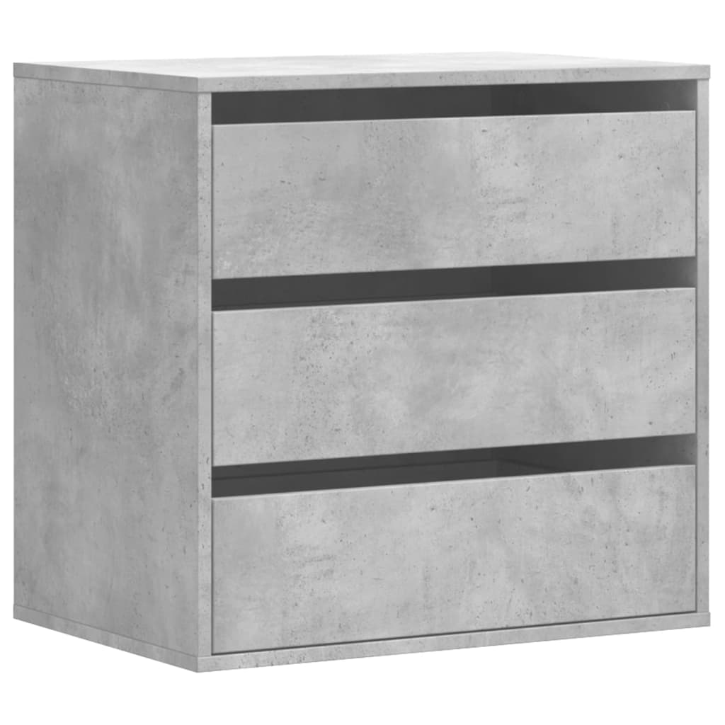 kommode til hjørne 60x41x58 cm konstrueret træ betongrå