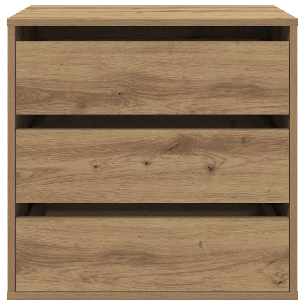 kommode til hjørne 60x41x58 cm konstrueret træ egetræsfarve