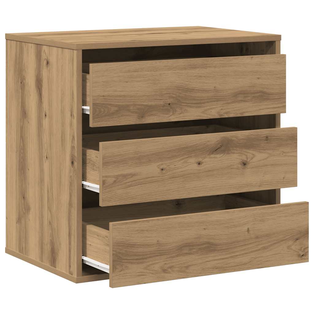 kommode til hjørne 60x41x58 cm konstrueret træ egetræsfarve