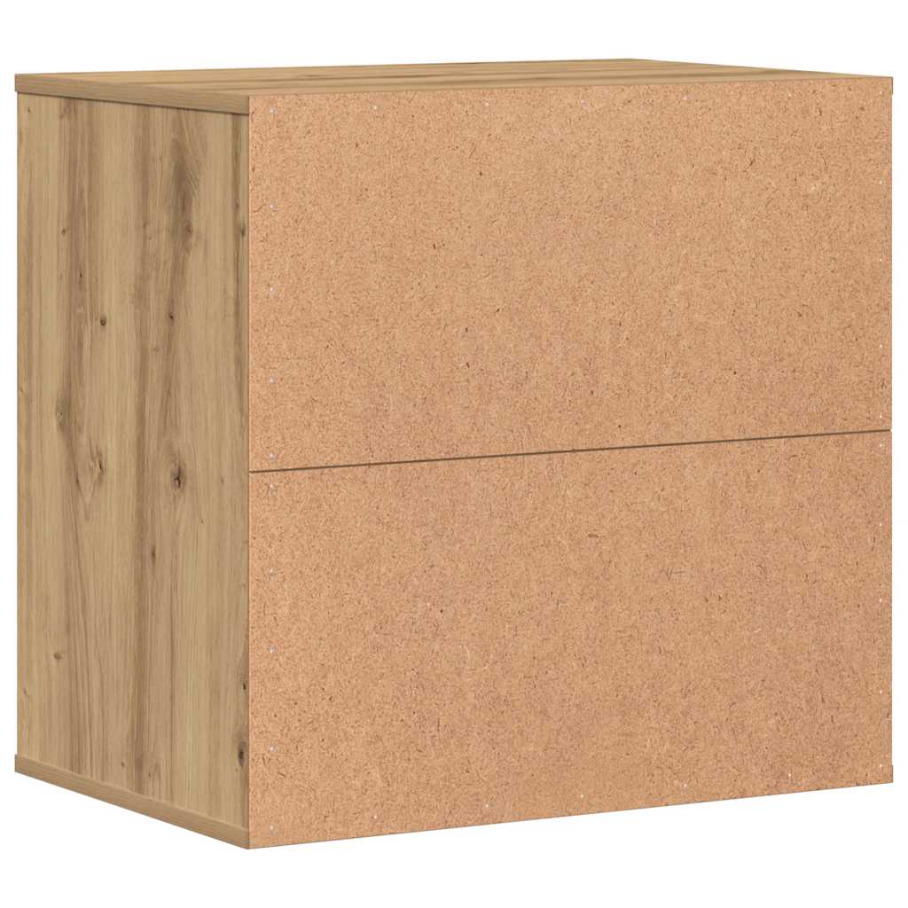 kommode til hjørne 60x41x58 cm konstrueret træ egetræsfarve