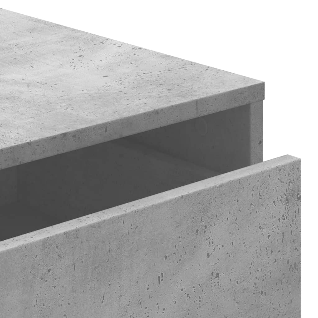 kommode til hjørne 40x41x76 cm konstrueret træ betongrå