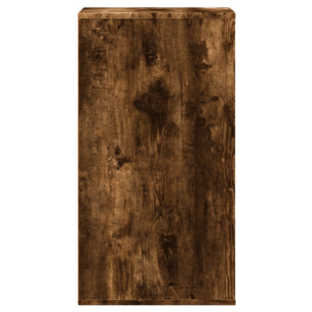 kommode til hjørne 40x41x76 cm konstrueret træ røget egetræ