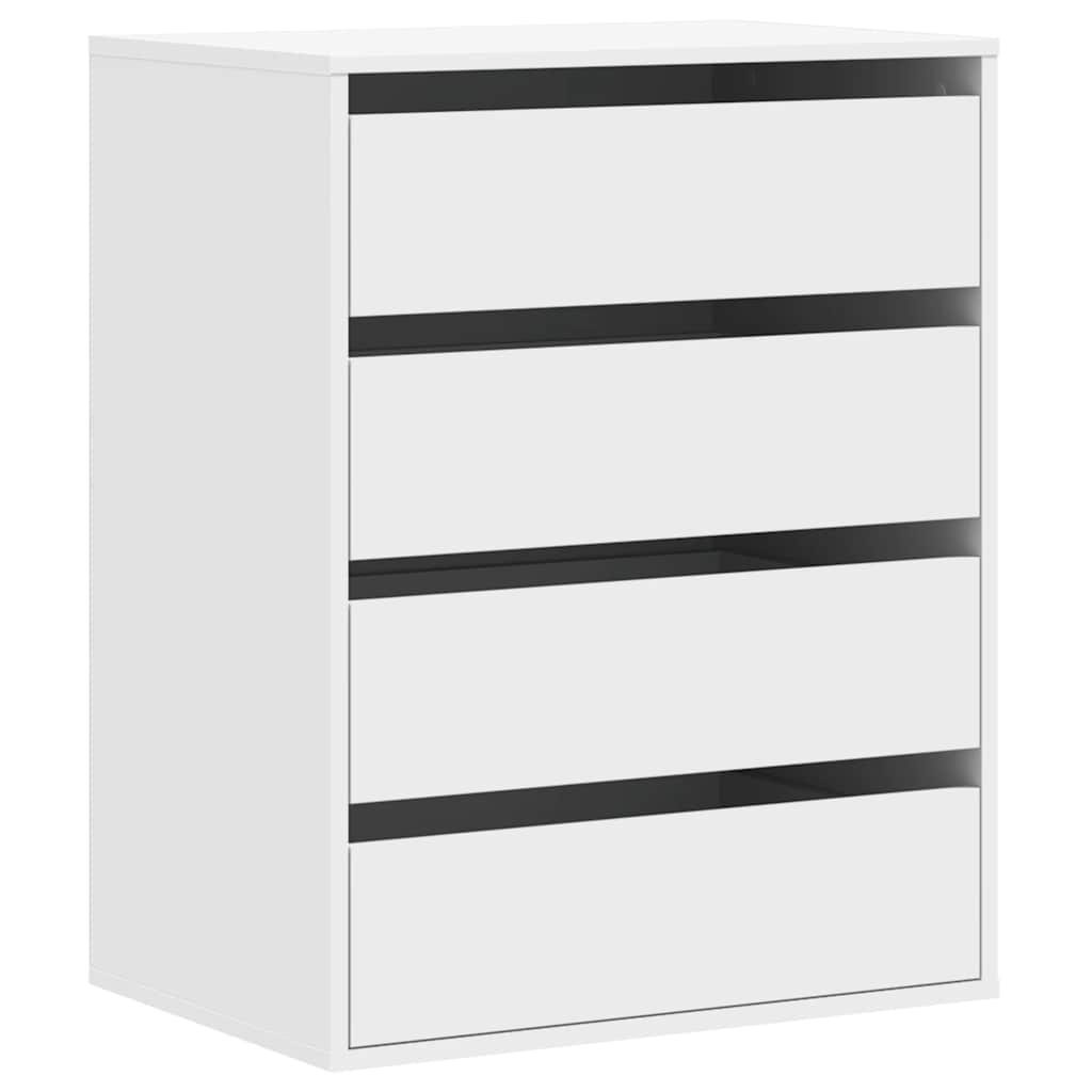 kommode til hjørne 60x41x76 cm konstrueret træ hvid