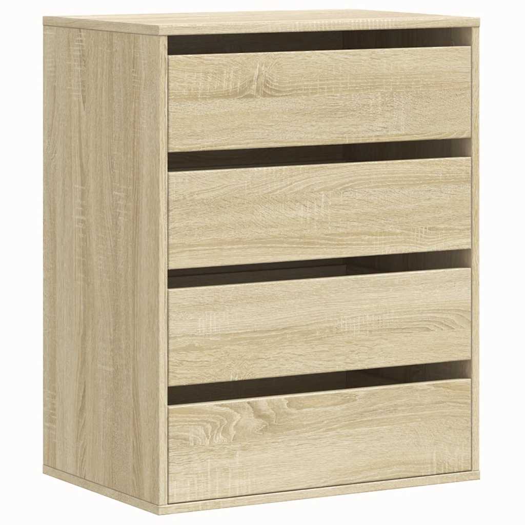 kommode til hjørne 60x41x76 cm konstrueret træ sonoma-eg