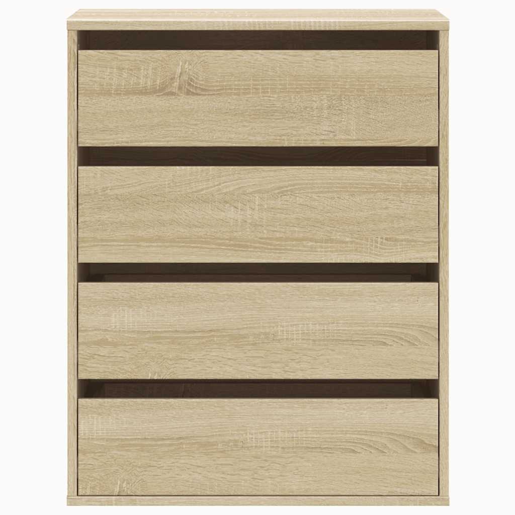 kommode til hjørne 60x41x76 cm konstrueret træ sonoma-eg