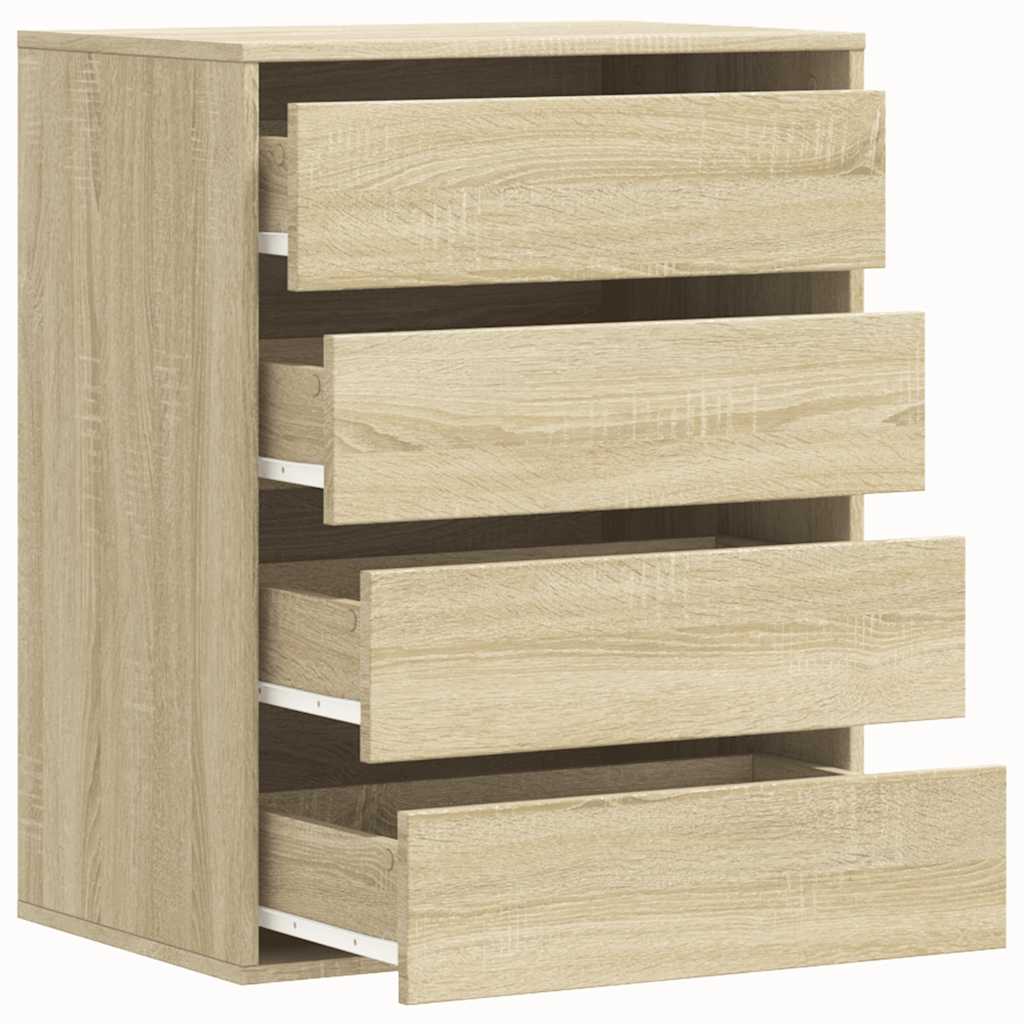 kommode til hjørne 60x41x76 cm konstrueret træ sonoma-eg