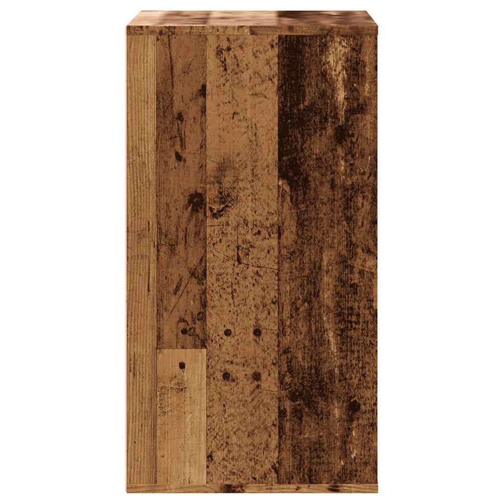 kommode til hjørne 60x41x76 cm konstrueret træ antikt træ