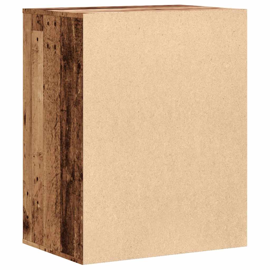 kommode til hjørne 60x41x76 cm konstrueret træ antikt træ