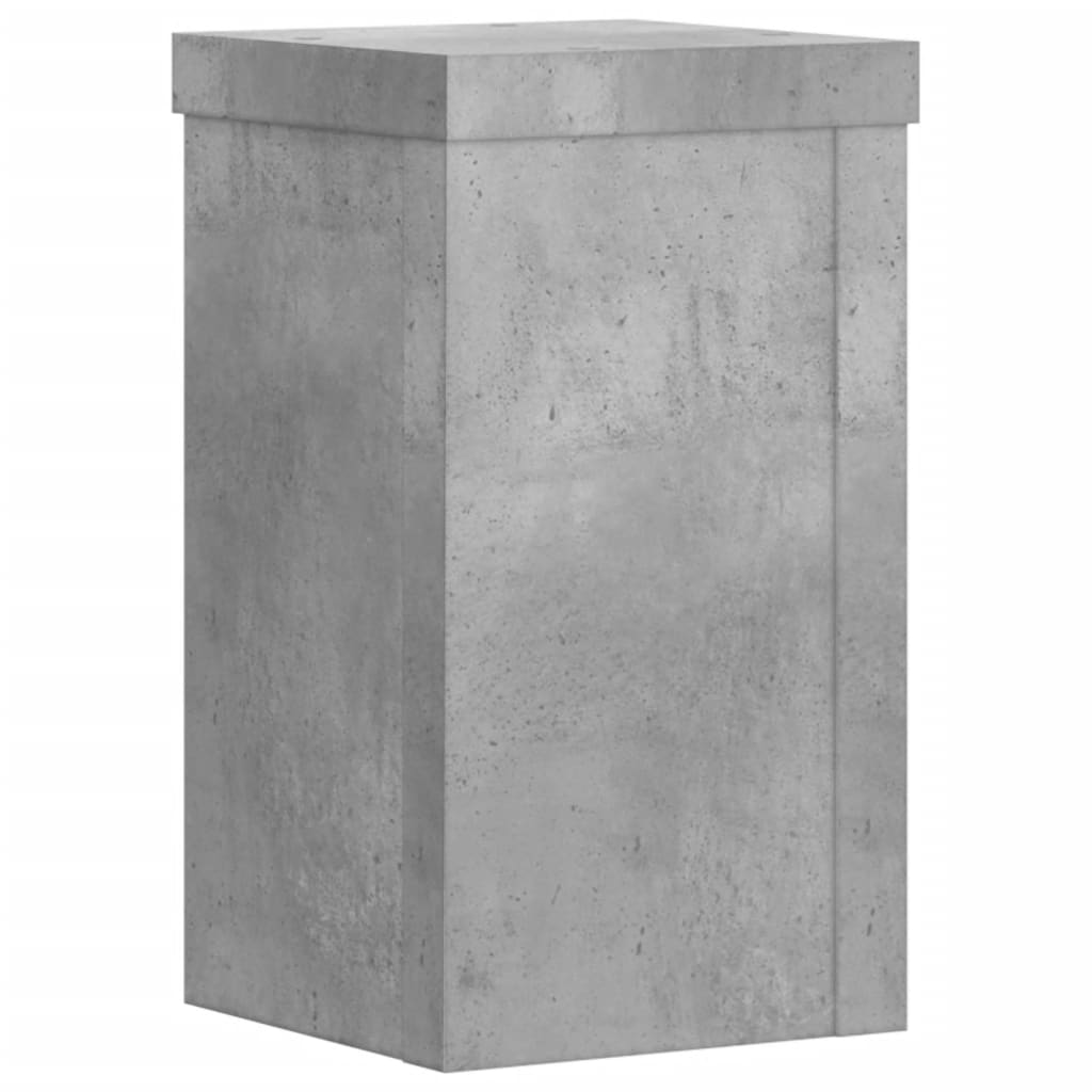 Planteholder 2 stk. Betongrå 10 x 10 x 18 cm Konstrueret træ