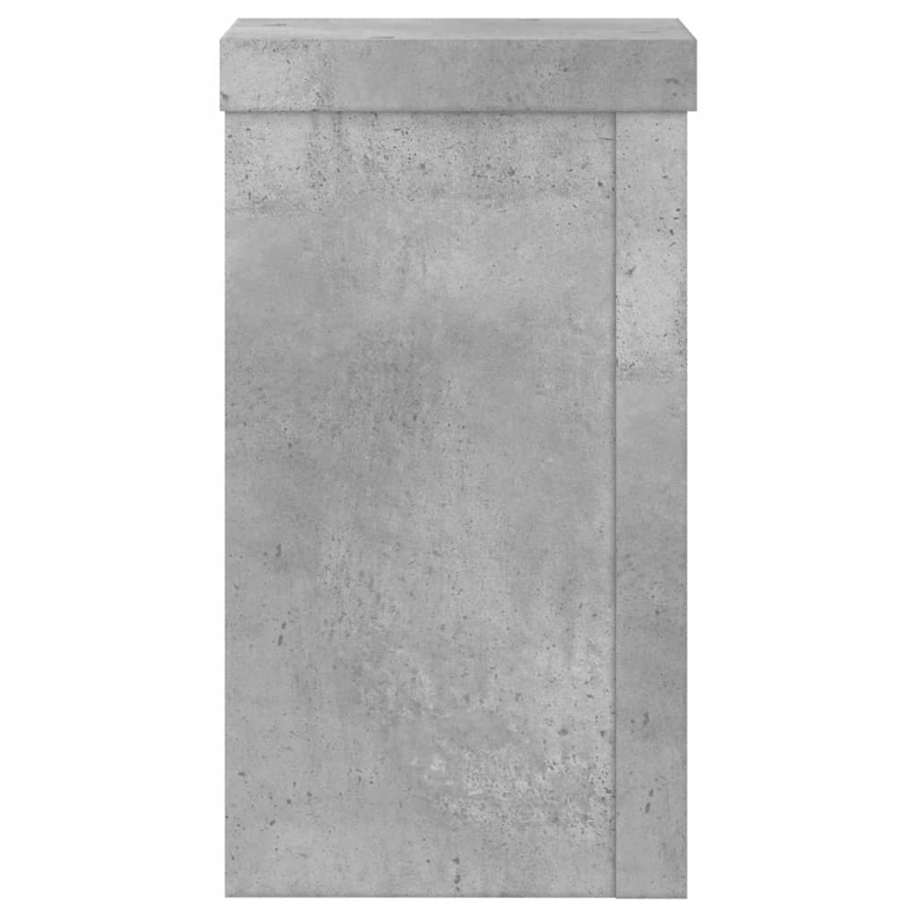 Planteholder 2 stk. Betongrå 10 x 10 x 18 cm Konstrueret træ