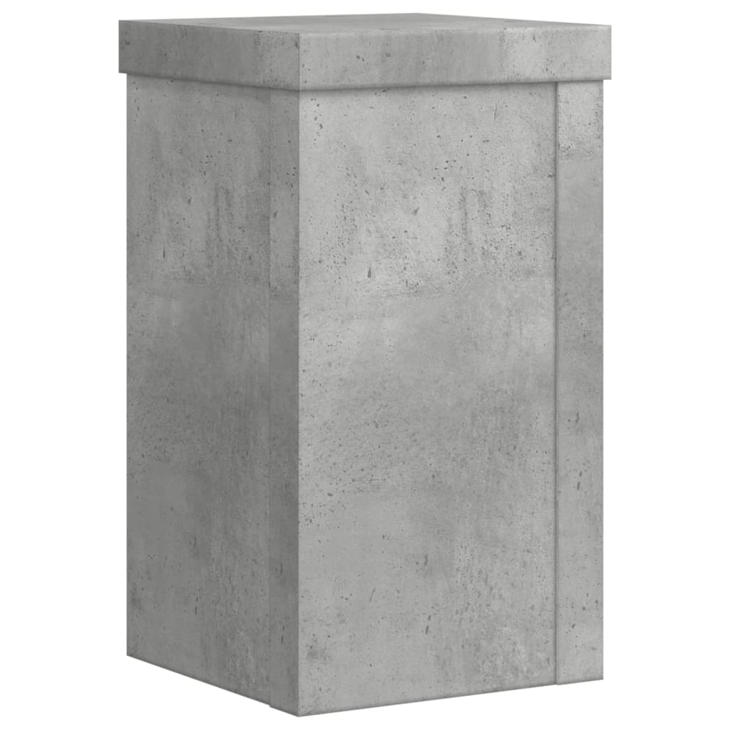 Planteholder 2 stk. Betongrå 10 x 10 x 18 cm Konstrueret træ