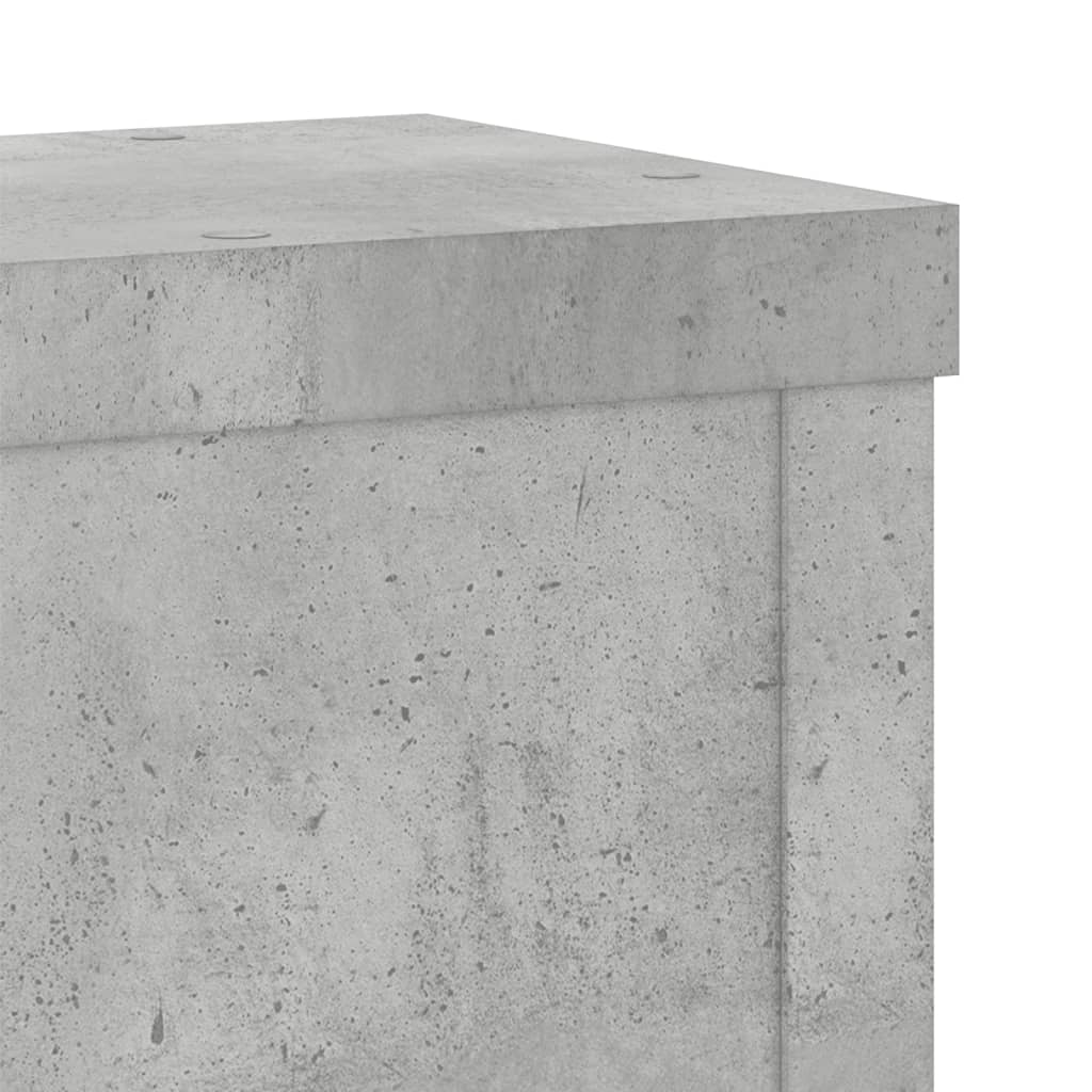 Planteholder 2 stk. Betongrå 10 x 10 x 18 cm Konstrueret træ