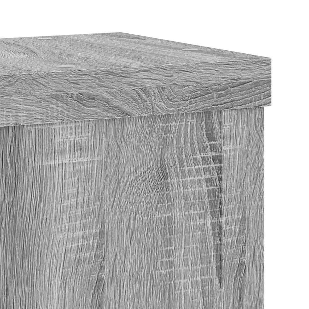 plantestativer 2 stk. 10x10x18 cm konstrueret træ grå sonoma-eg