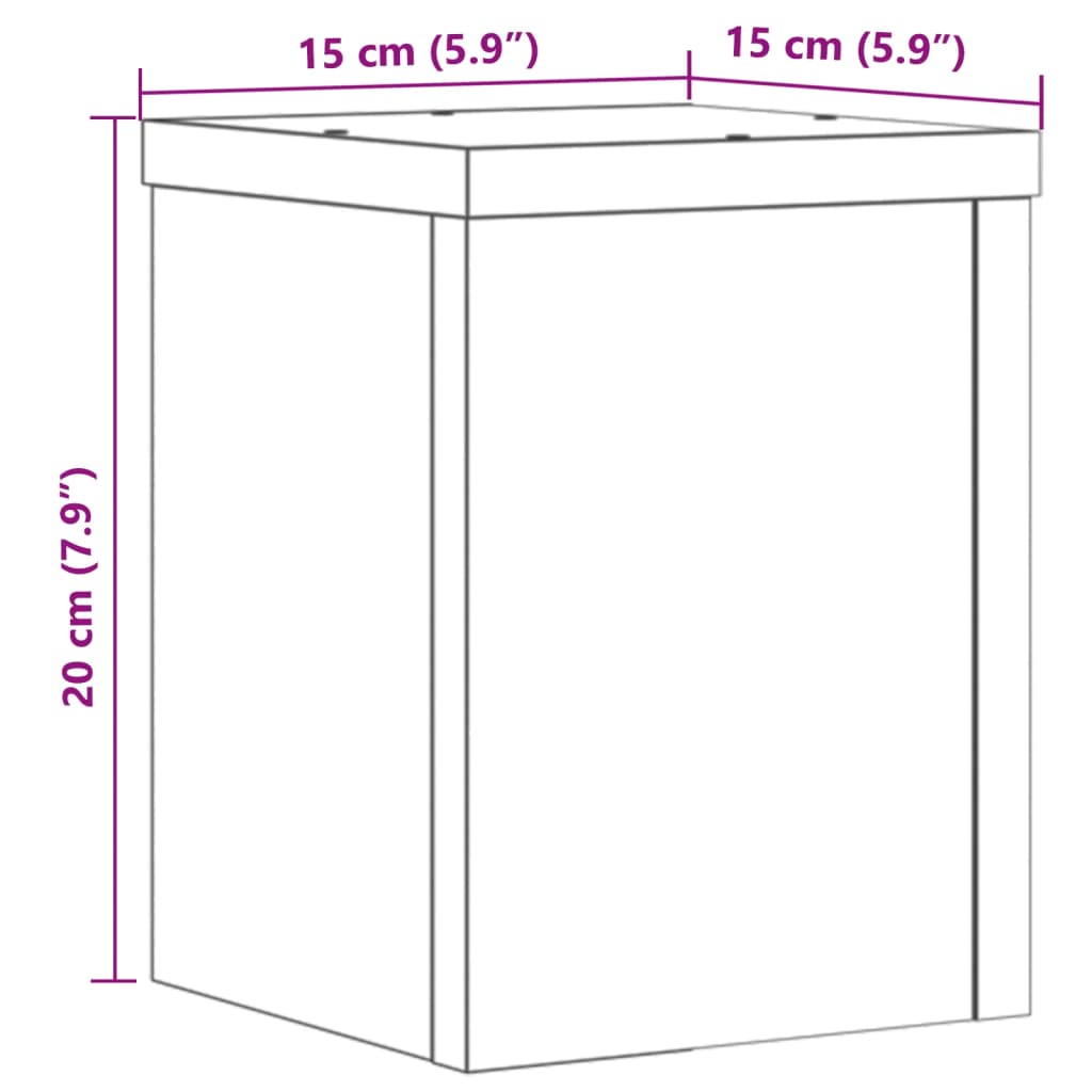 plantestativer 2 stk. 15x15x20 cm konstrueret træ hid