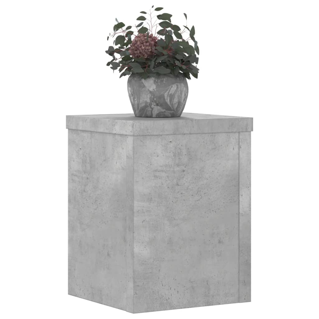 Planteholder 2 stk. Betongrå 15 x 15 x 20 cm Konstrueret træ