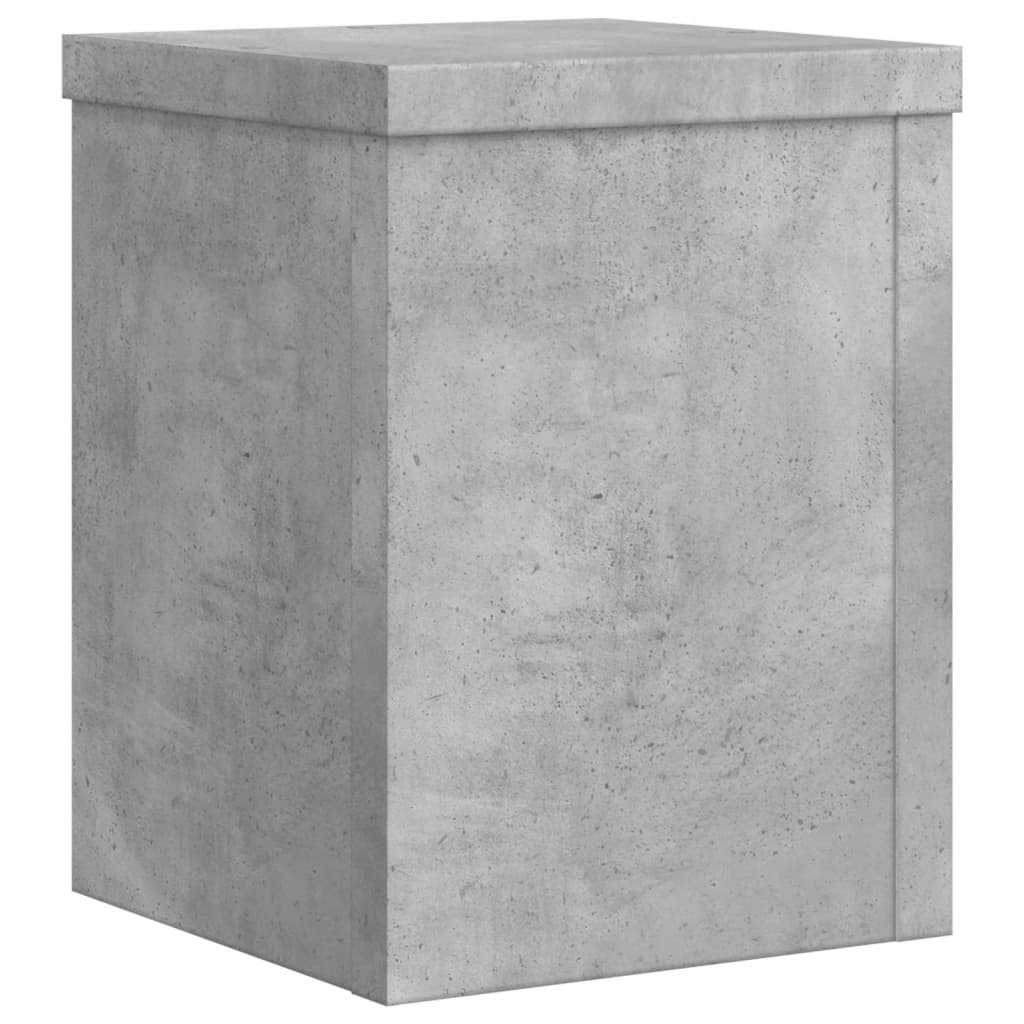 Planteholder 2 stk. Betongrå 15 x 15 x 20 cm Konstrueret træ