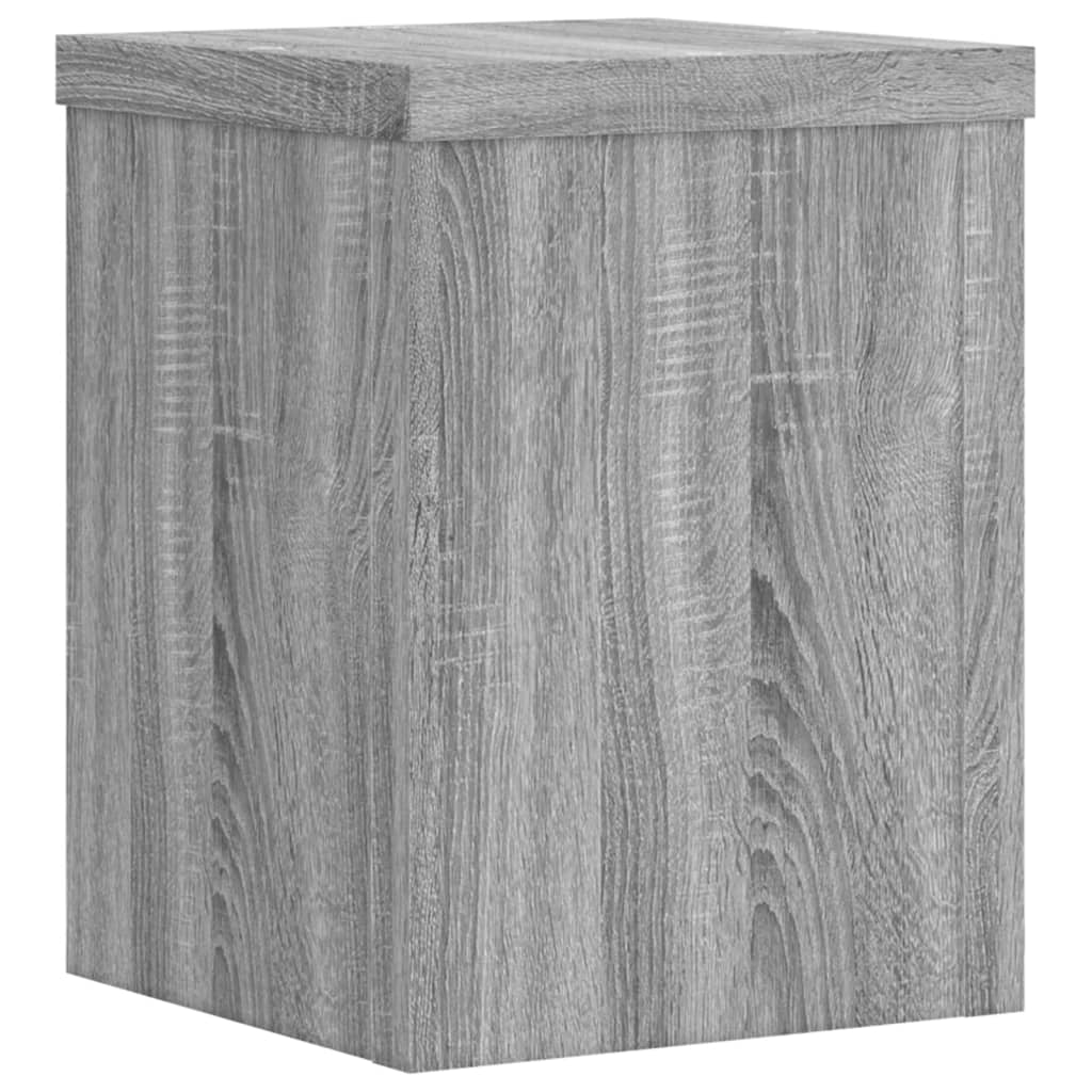 plantestativer 2 stk. 15x15x20 cm konstrueret træ grå sonoma-eg