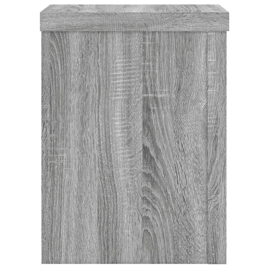 plantestativer 2 stk. 15x15x20 cm konstrueret træ grå sonoma-eg