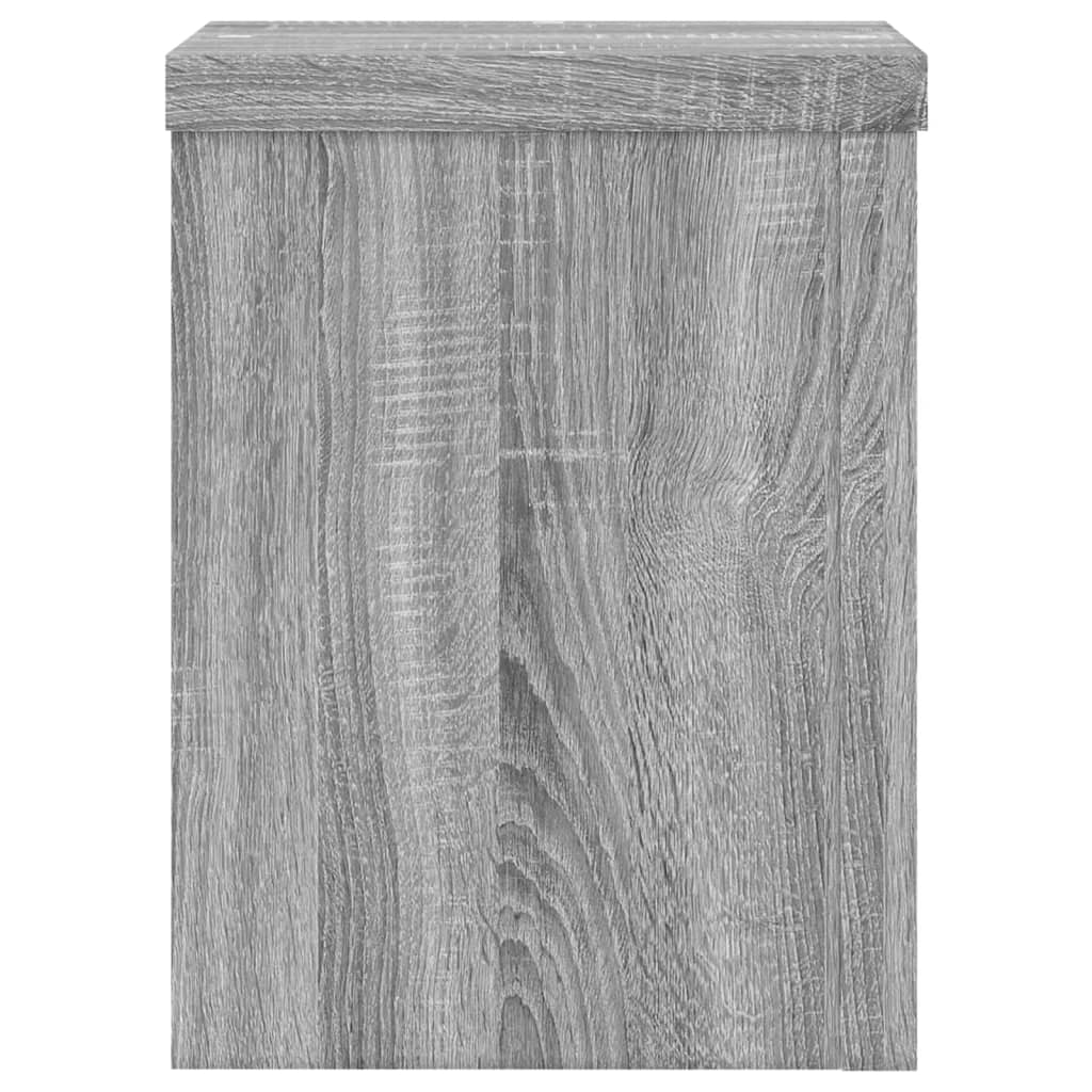 plantestativer 2 stk. 15x15x20 cm konstrueret træ grå sonoma-eg