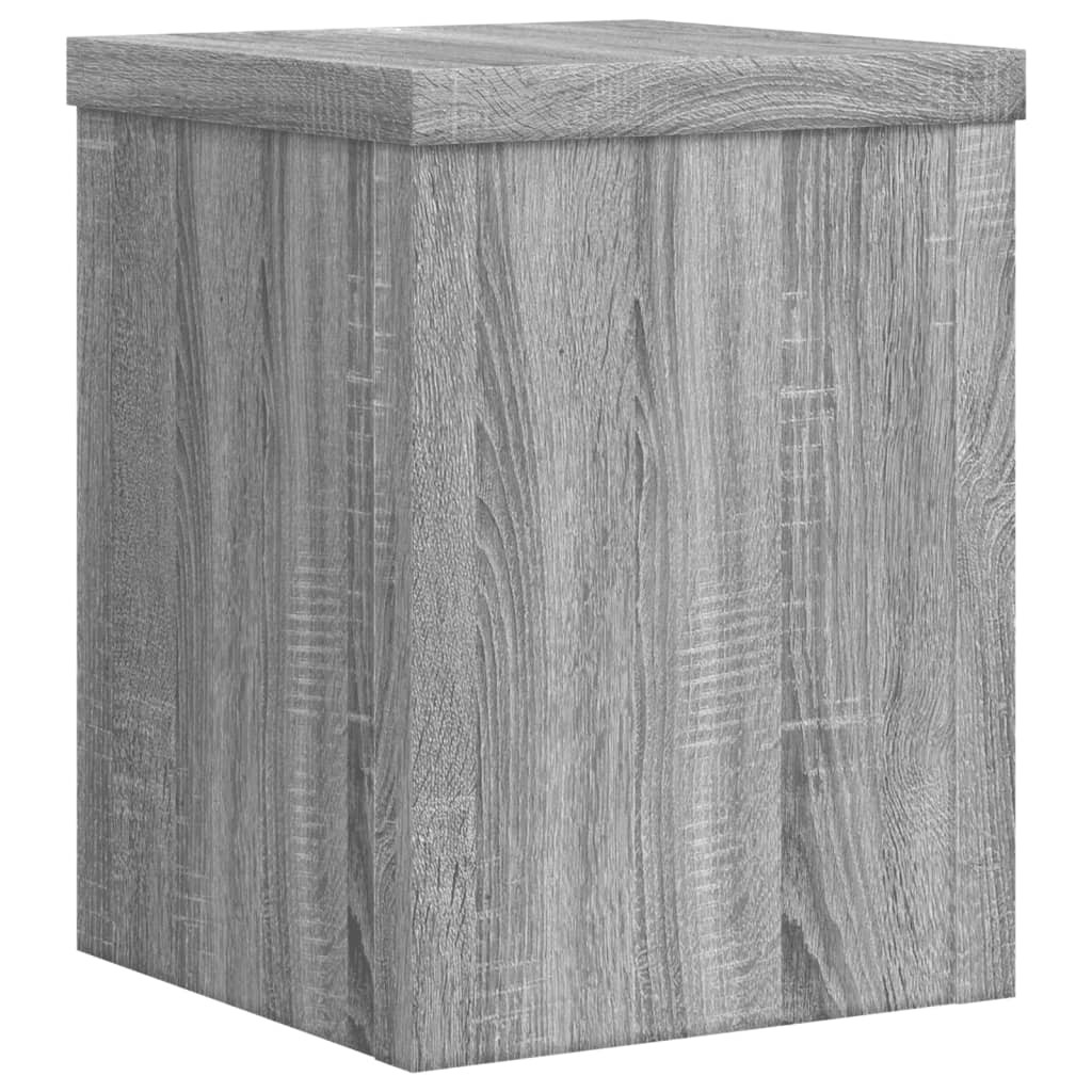 plantestativer 2 stk. 15x15x20 cm konstrueret træ grå sonoma-eg