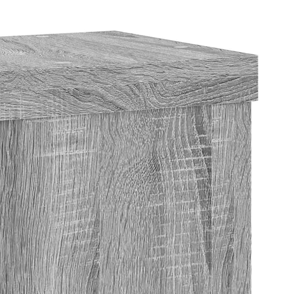 plantestativer 2 stk. 15x15x20 cm konstrueret træ grå sonoma-eg