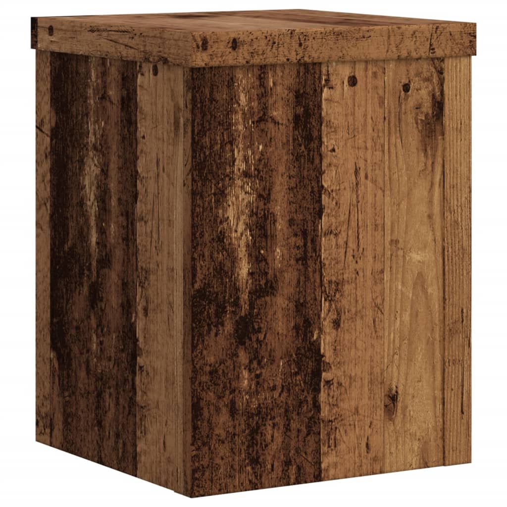 Planteholder 2 stk. Gammelt træ 15 x 15 x 20 cm Konstrueret træ