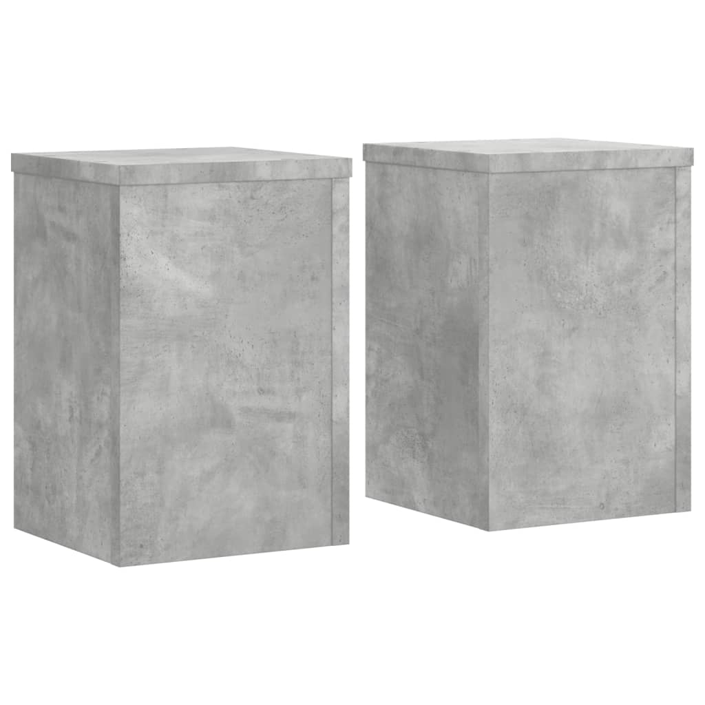 Planteholder 2 stk. Betongrå 20 x 20 x 30 cm Konstrueret træ