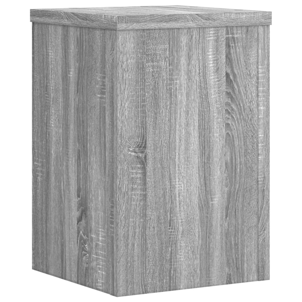 plantestativer 2 stk. 20x20x30 cm konstrueret træ grå sonoma-eg