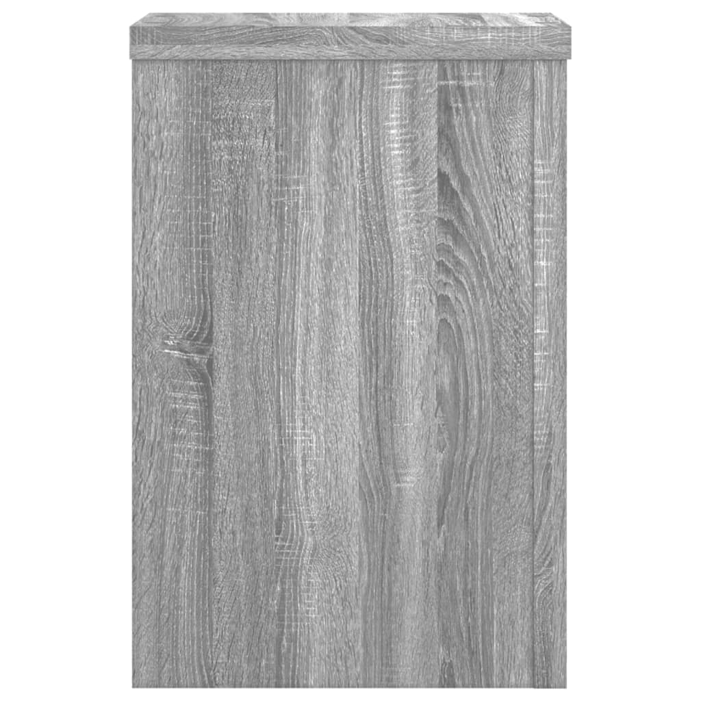 plantestativer 2 stk. 20x20x30 cm konstrueret træ grå sonoma-eg