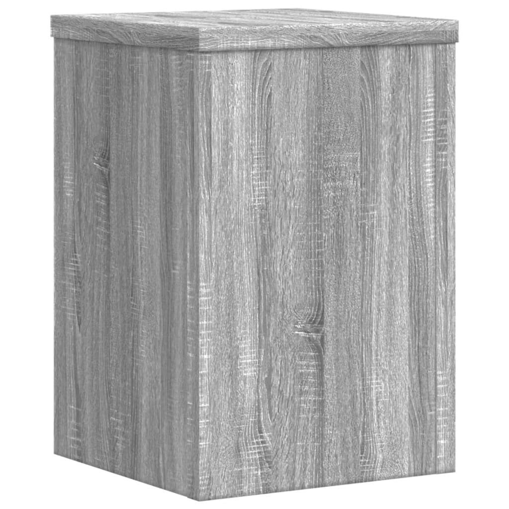 plantestativer 2 stk. 20x20x30 cm konstrueret træ grå sonoma-eg