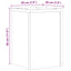 plantestativer 2 stk. 20x20x30 cm konstrueret træ antikt træ